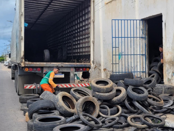 Juazeiro encaminha 30 toneladas de pneus para a reciclagem