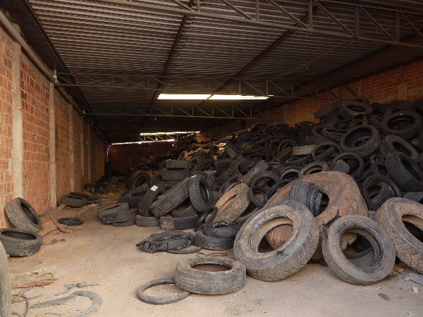 Município destina mais de 58 toneladas de pneus para reciclagem